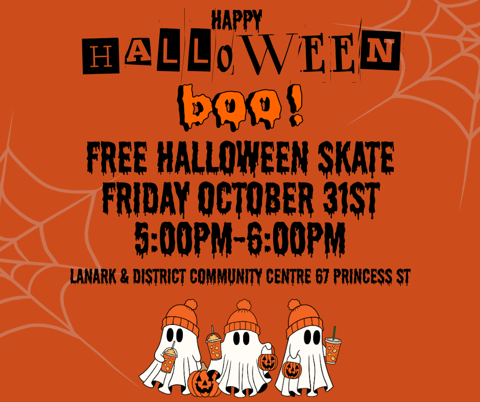 Free Halloween Skate Friday OCtober 31st 500pm 600pm 2